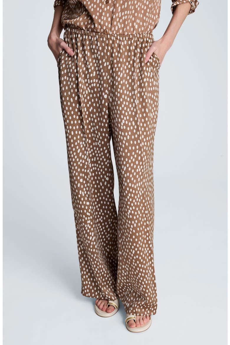 High Waist Wide Leg Pants, Main, color, MESQUITE/ OYSTER