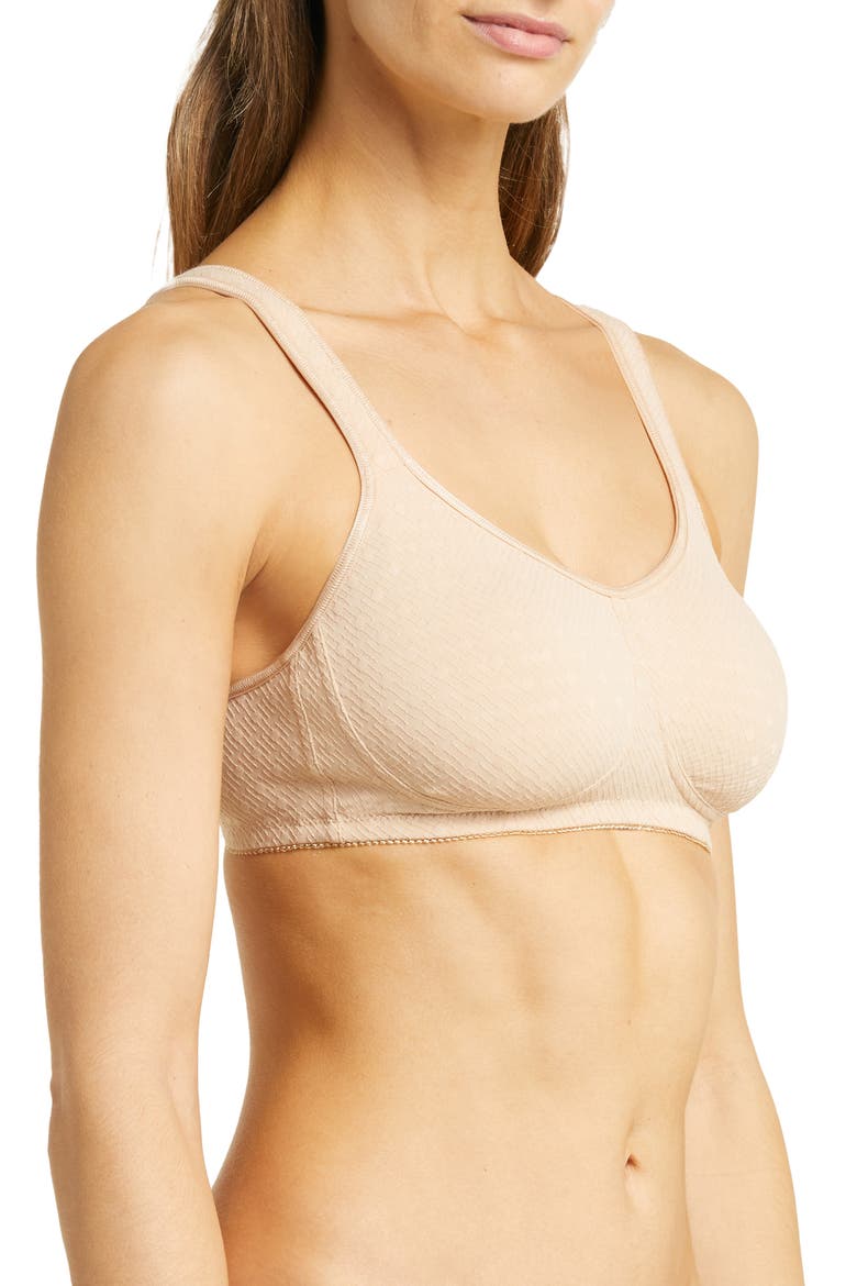 Tiana Wireless Pocketed Bra, Alternate, color, NUDE