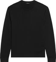 Theory Riland Cable Stitch Cotton Crewneck Sweater