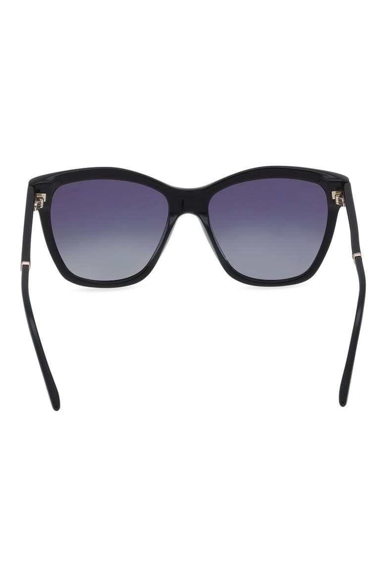Lucia 54mm Polarized Square Sunglasses, Alternate, color, SHINY BLACK / POLARIZED SMOKE