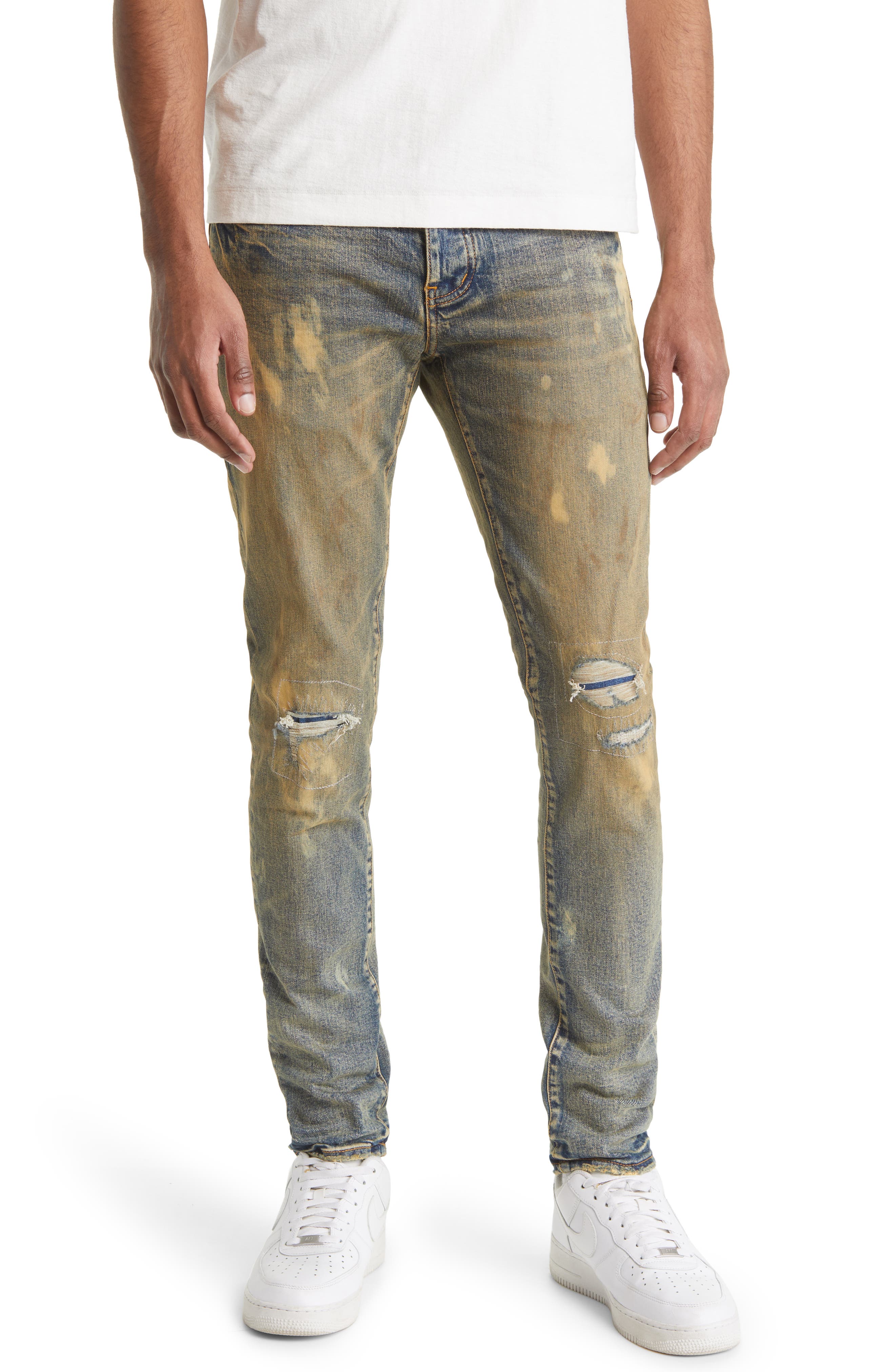 PURPLE BRAND PURPLE Distressed Stretch Skinny Jeans (Men) | Nordstromrack