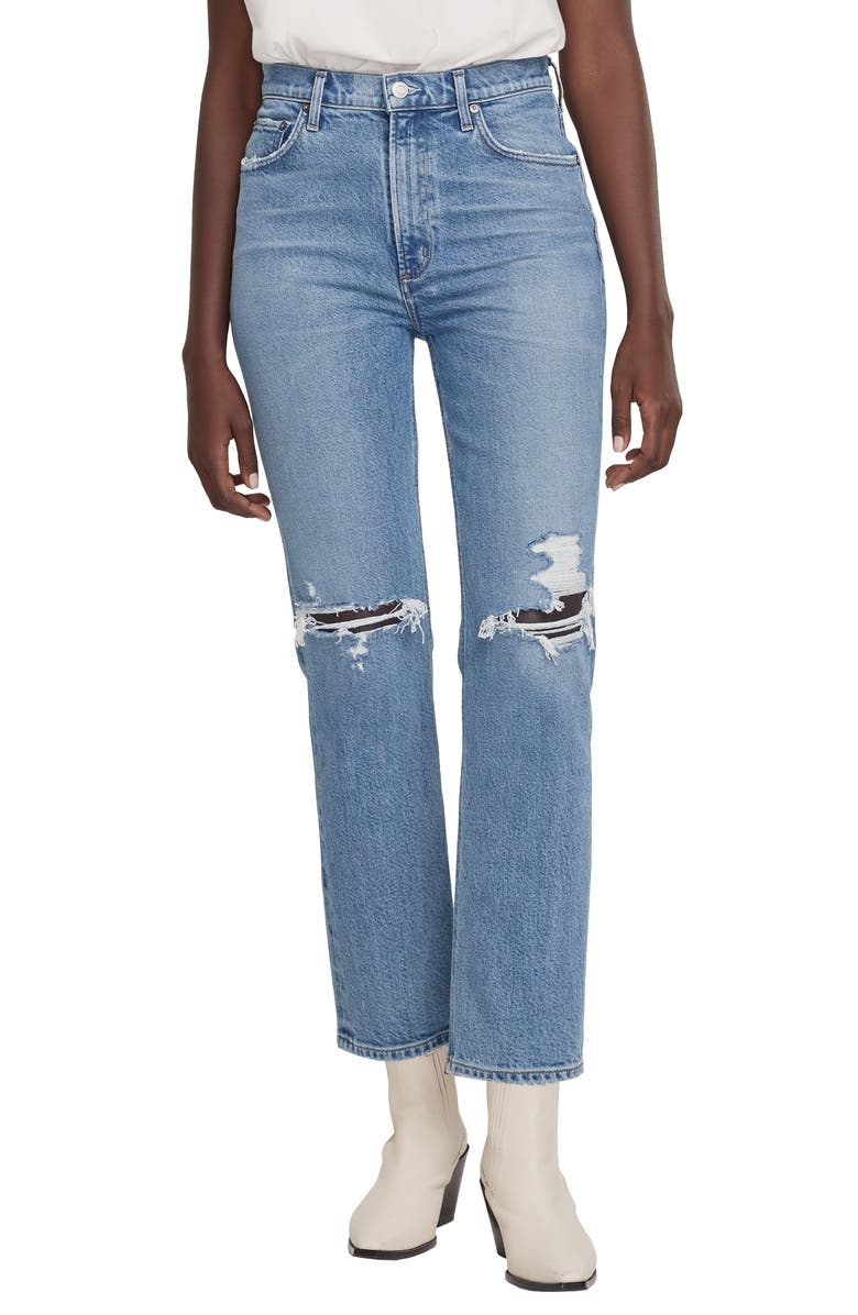 AGOLDE Wilder Ripped Straight Leg Jeans, Main, color,