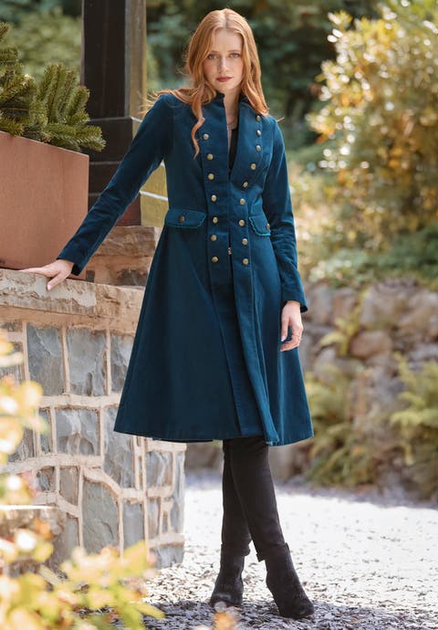 Cotton Moleskin Military Coat (plus)