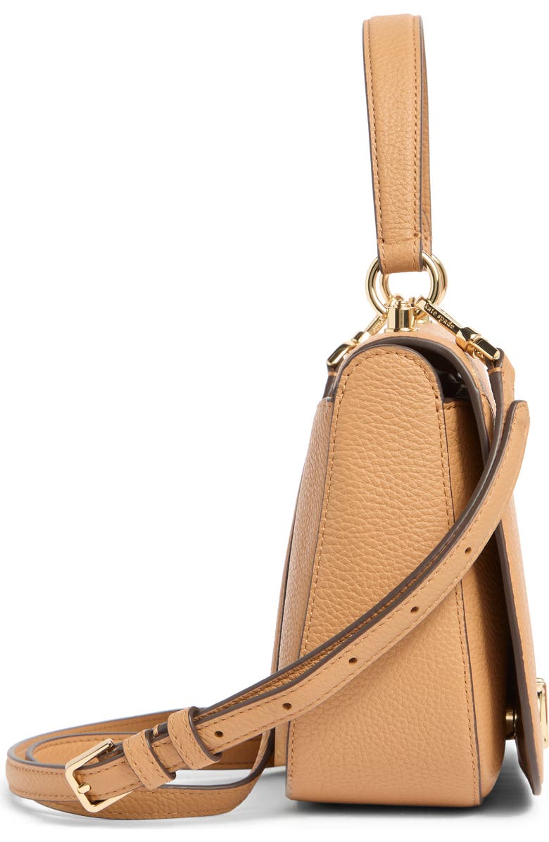 Kate Spade New York kyla pebbled leather top handle bag, Alternate, color, Classic Saddle.