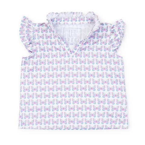 Ellie Girls' Sleeveless Ruffled Top by LH Sport
