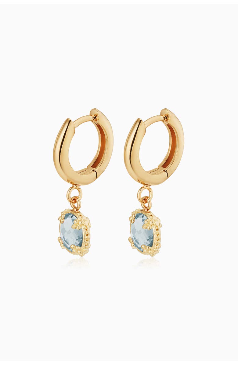 Oradina 14K Gold Antica Drop Earrings, Alternate, color, Yellow Gold - Blue Topaz