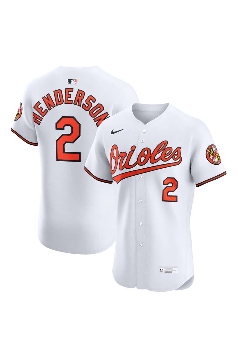 Men's Nike Gunnar Henderson White Baltimore Orioles Home Elite Jersey, Main, color, White