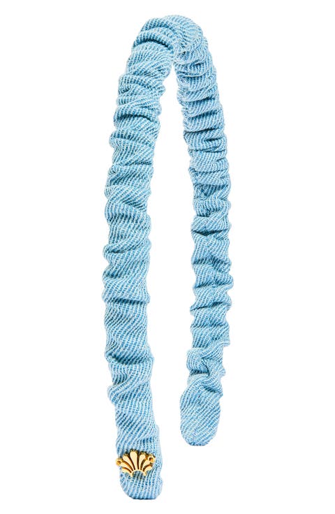 Jessie Ruched Denim Headband