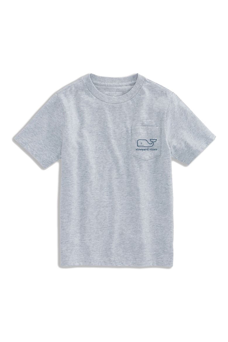 Kids' Whale Logo Pocket Graphic T-Shirt, Main, color, GRAY HEATHER