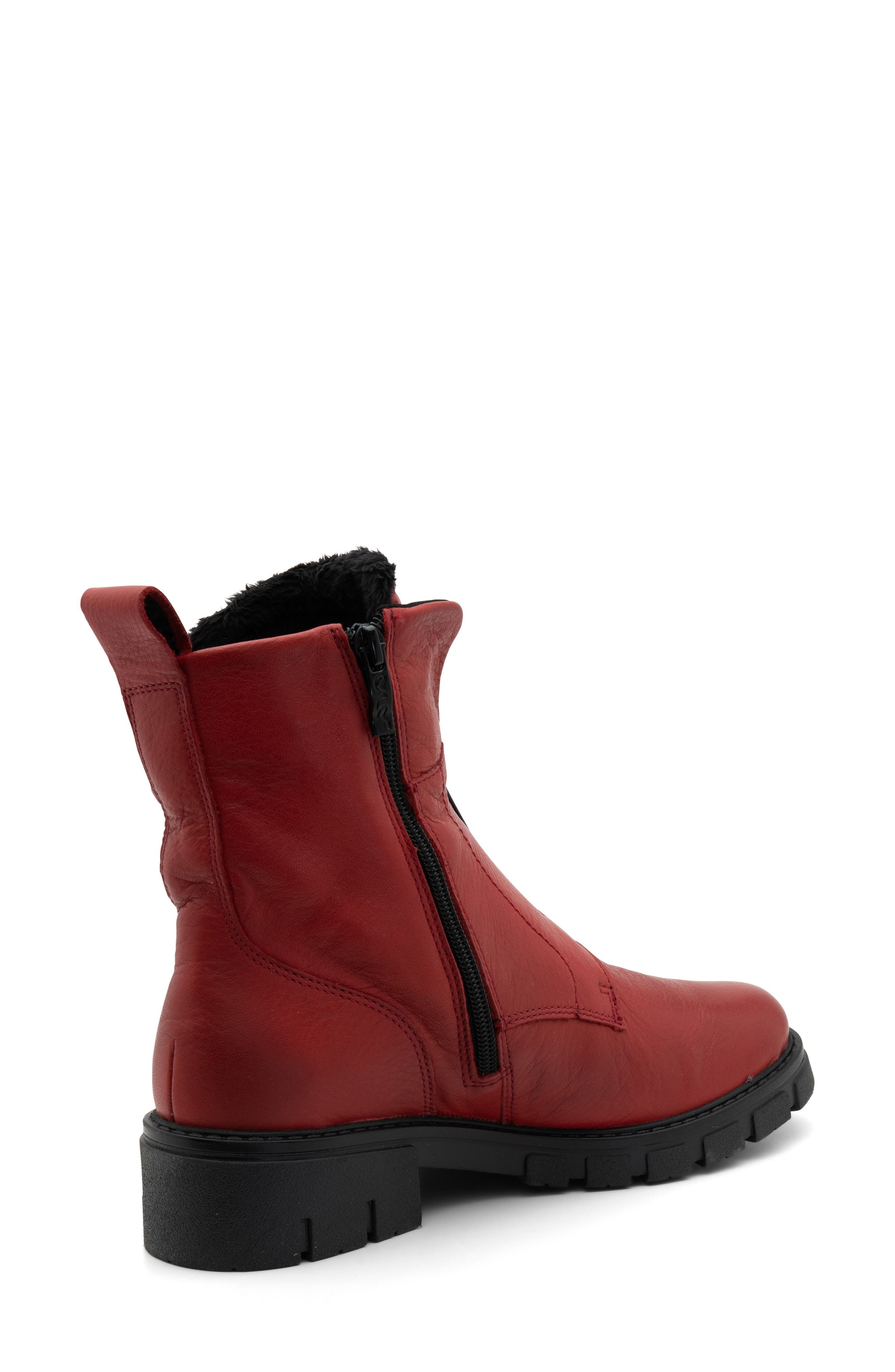 ara Deon Leather Bootie, Alternate, color, Red