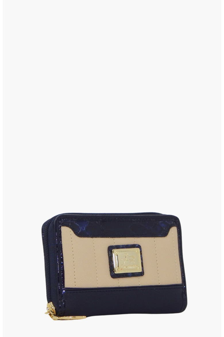 Grace Card Holder Wallet 217, Alternate, color, Navy / Beige