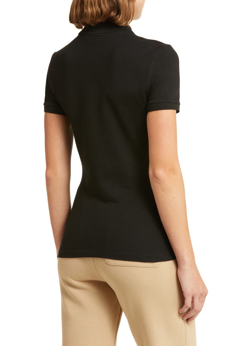 x BANDIER Slim Fit Piqué Polo, Alternate, color, NOIR