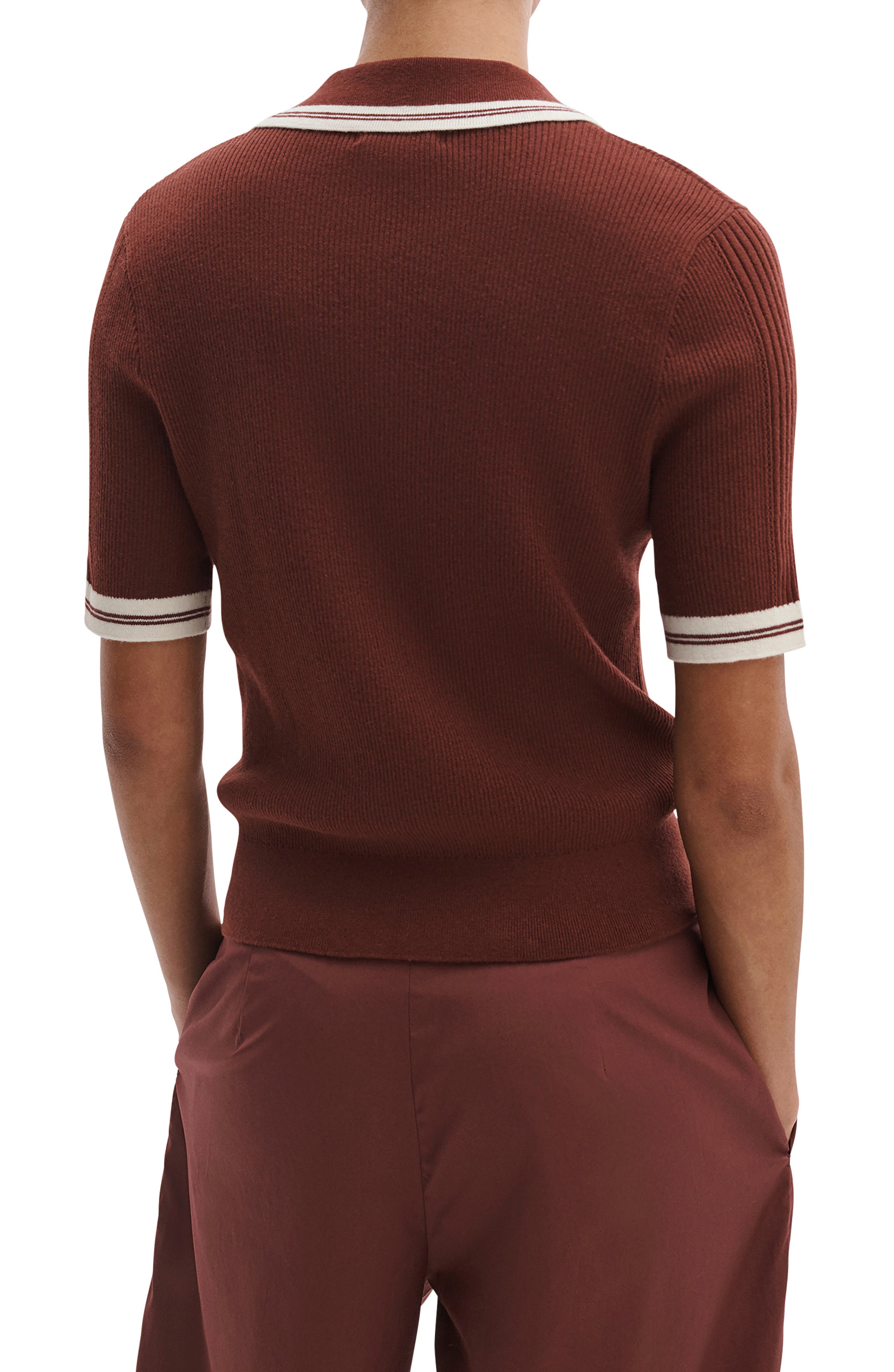 Laurie Tipped Cotton & Cashmere Polo - image 4