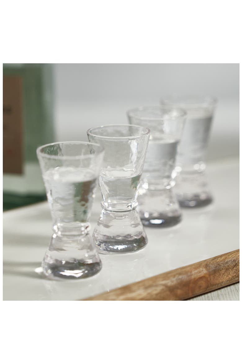 Set of 6 Jigger Shot Glasses, Alternate, color, CLEAR