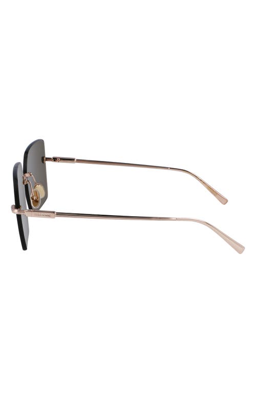 Ferragamo Prisma 60mm Rectangular Sunglasses In Brown