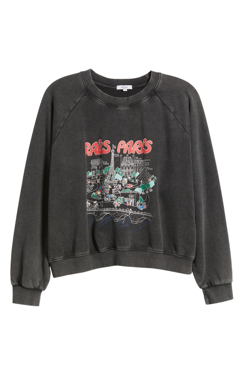 Rails Paris Cotton Graphic Sweatshirt, Alternate, color, Rails Paris Map