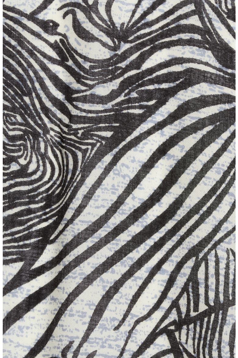 Animal Print Wool Scarf, Alternate, color, IVORY BLACK