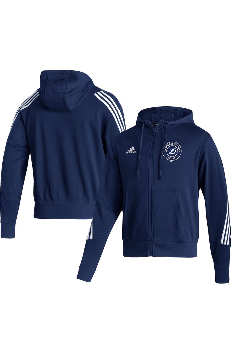 adidas Men's adidas Blue Tampa Bay Lightning Lifestyle Full-Zip Hoodie, Main, color, 