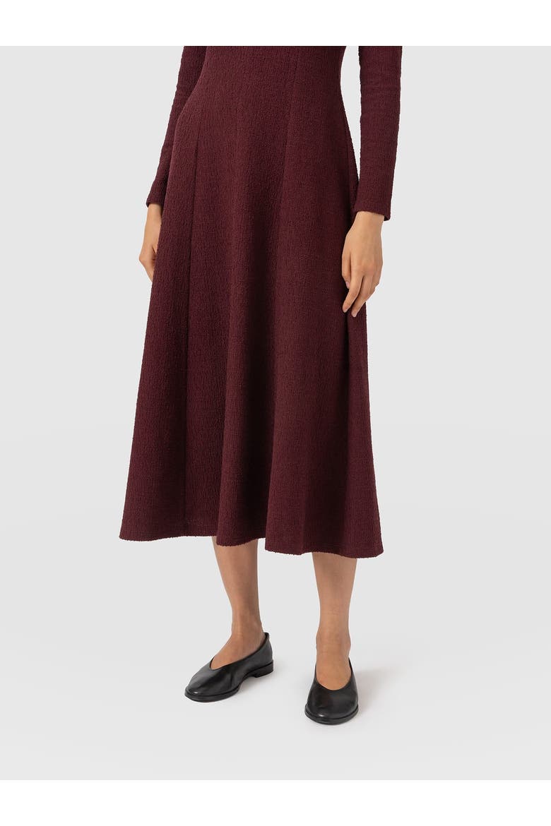 Orla Midi Dress, Alternate, color, Burgundy Boucle