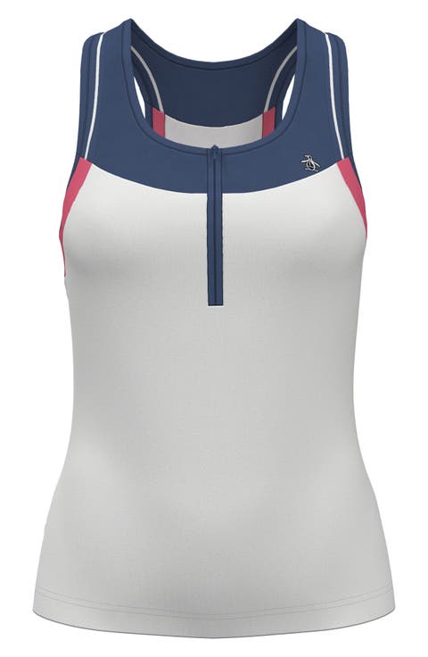 Colorblock Quarter-Zip Tank