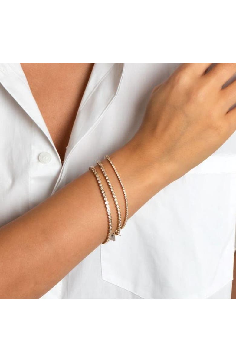 BY ADINA EDEN Diamond 2 Carat Bezel Tennis Bracelet 14K, Alternate, color, 14K Gold