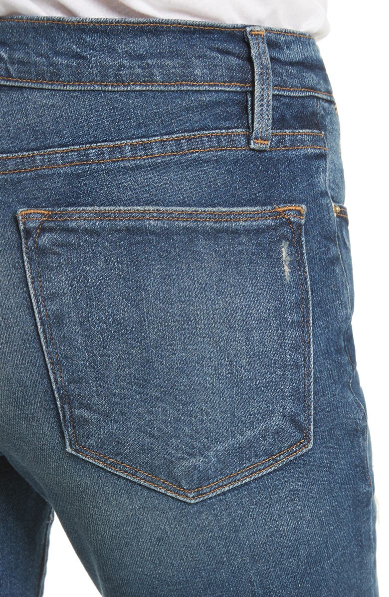 FRAME Le High Raw Edge Skinny Jeans, Alternate, color, 