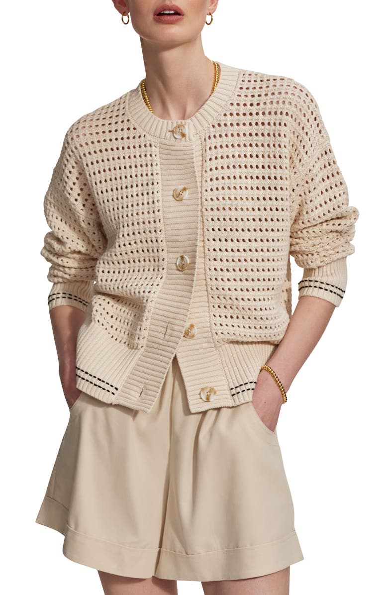 Varley Open Stitch Cardigan, Main, color, 