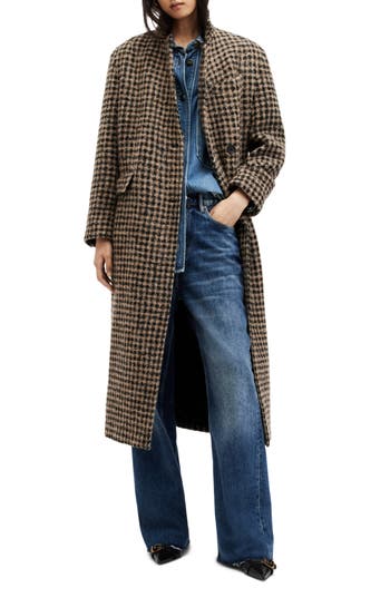 Allsaints James Check Coat In Multi
