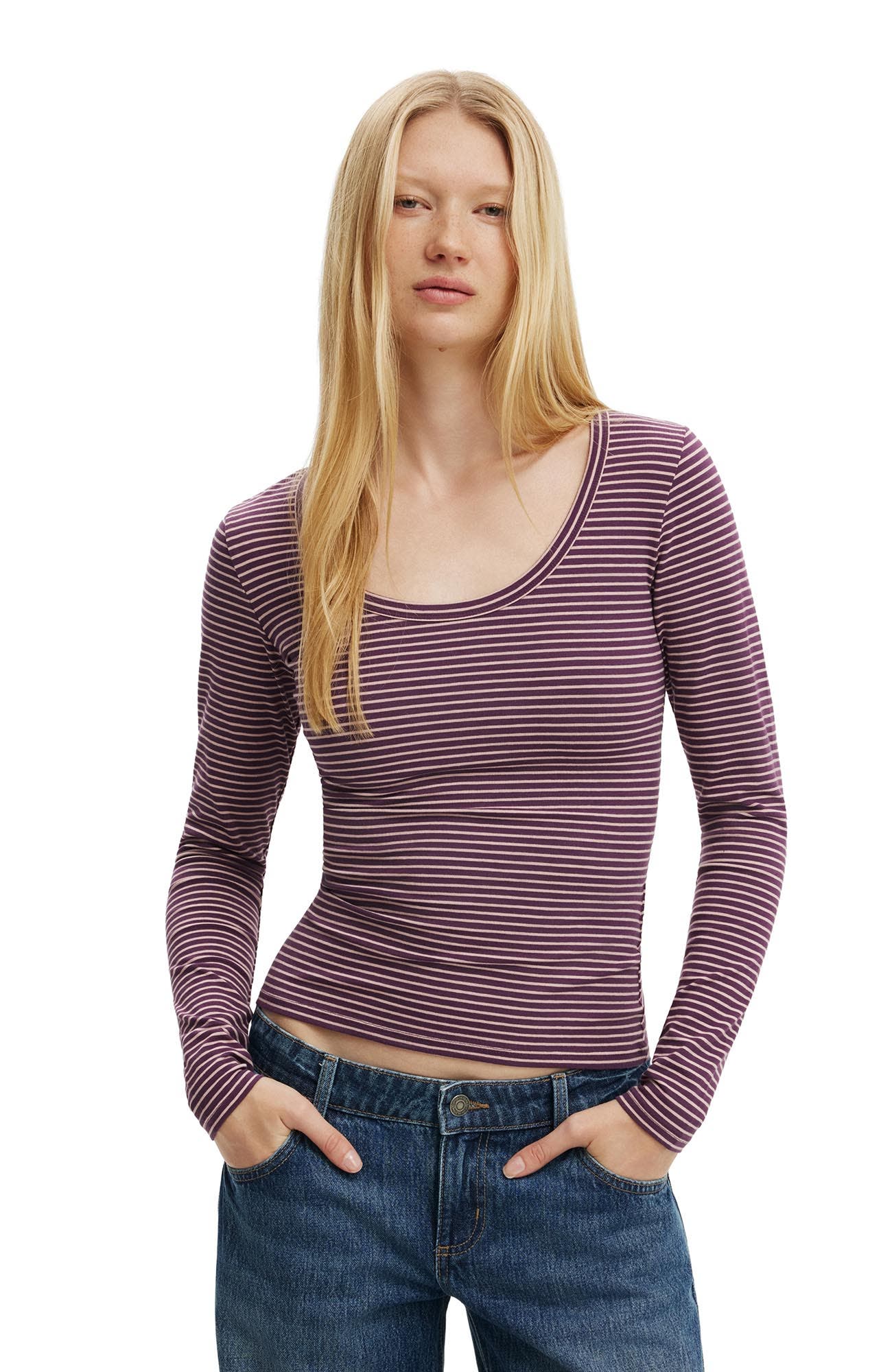 selected Lisa Stripe Velvet Currant
