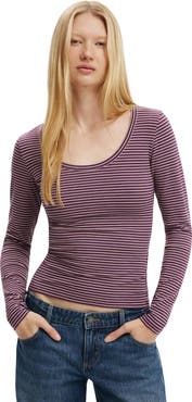Cotton On Women's Everyday Smooth Scoop Neck Long Sleeve