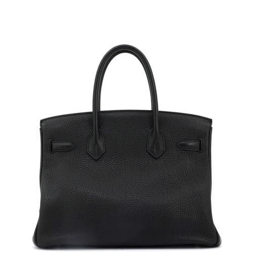 Pre-owned Hermes Hermes Birkin Handbag Black Togo With Palladium Hardware 30 In Black