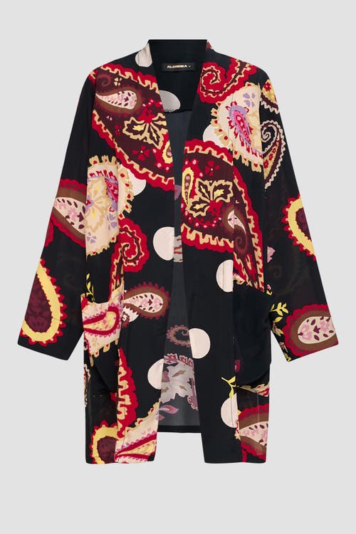 ALEMBIKA ALEMBIKA FIESTA PRINT KIMONO INSPIRED KNEE LENGTH LIGHT JACKET