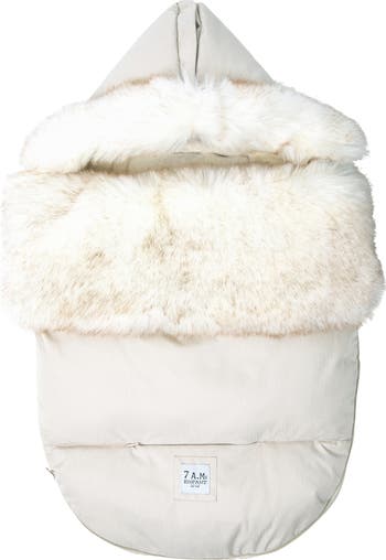 PlushPOD Tundra Water Repellent Faux Fur Lined Car Seat/Stroller Bunting