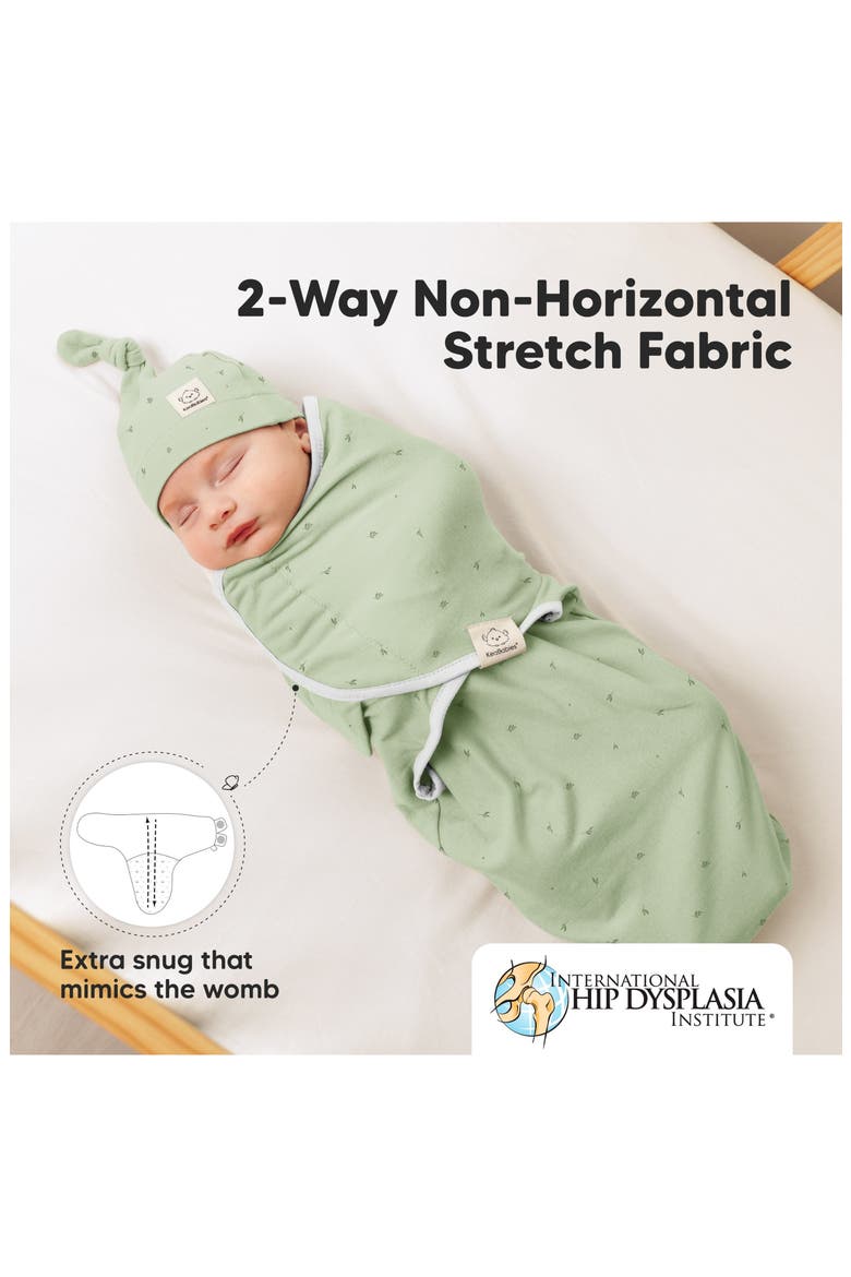 3-Pack Soothe Swaddle Wraps with Knot Hats, Alternate, color, Bunnies