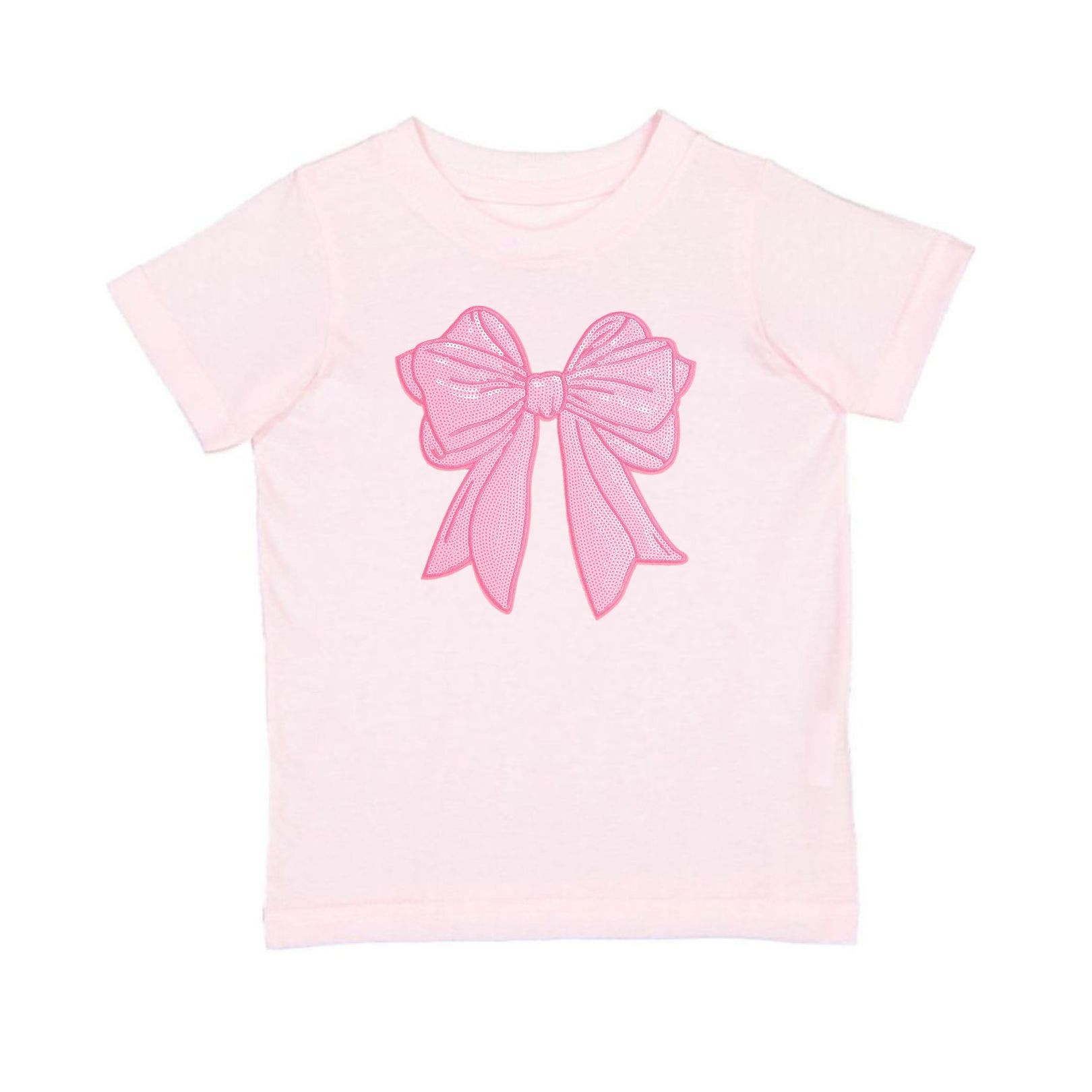 Sweet Wink Pink Bow Sequin Patch Short Sleeve T-shirt (baby) | Nordstrom