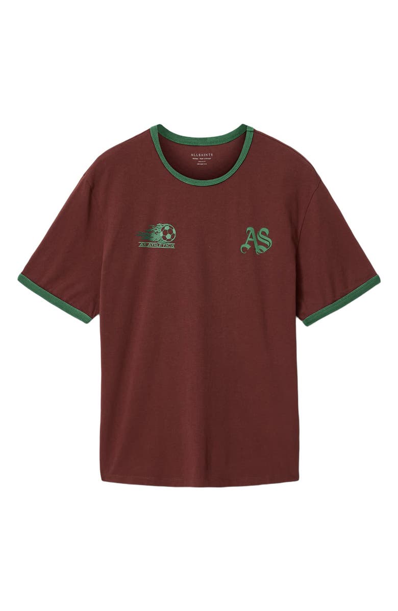 AllSaints Partida Graphic T-Shirt, Main, color, Bronzed Red
