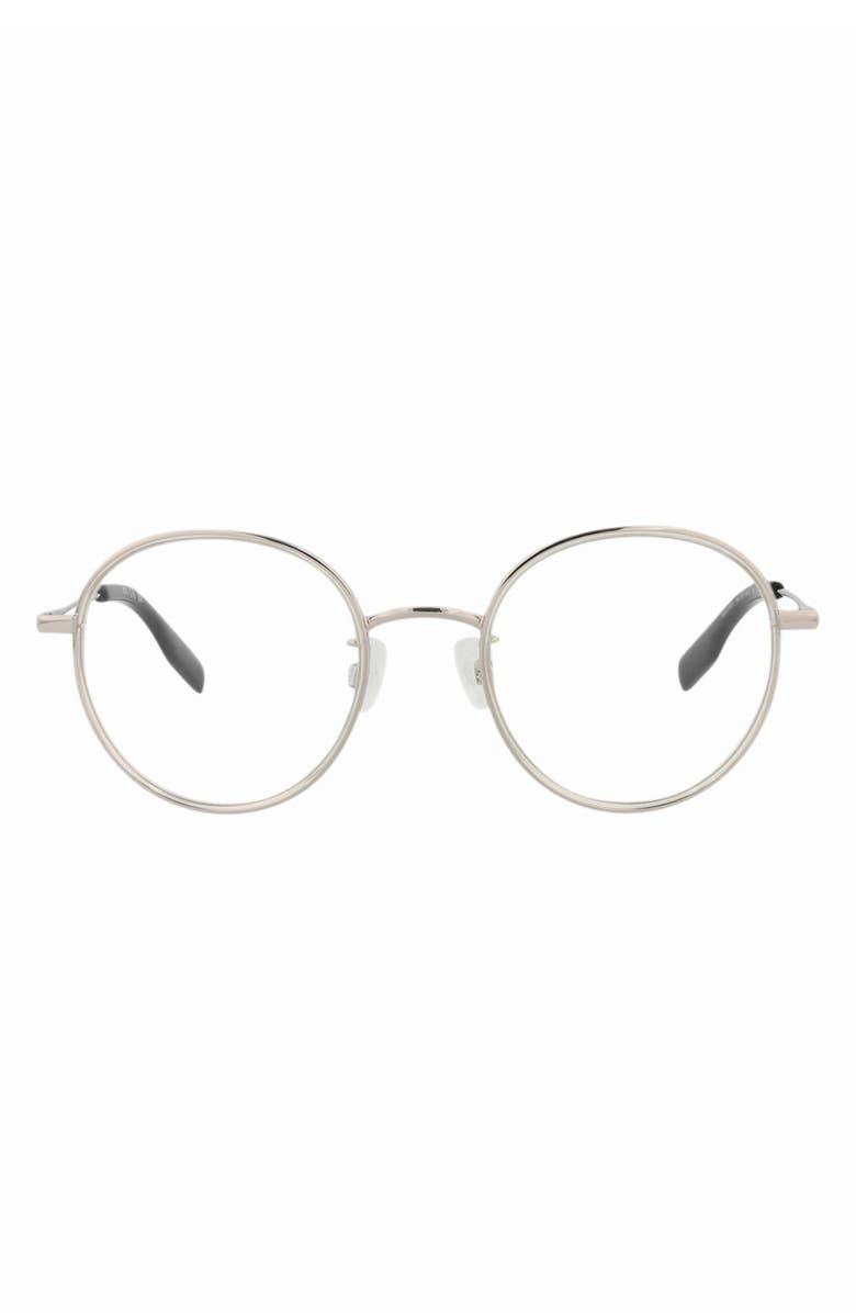 McQueen 49mm Round Optical Glasses, Main, color,