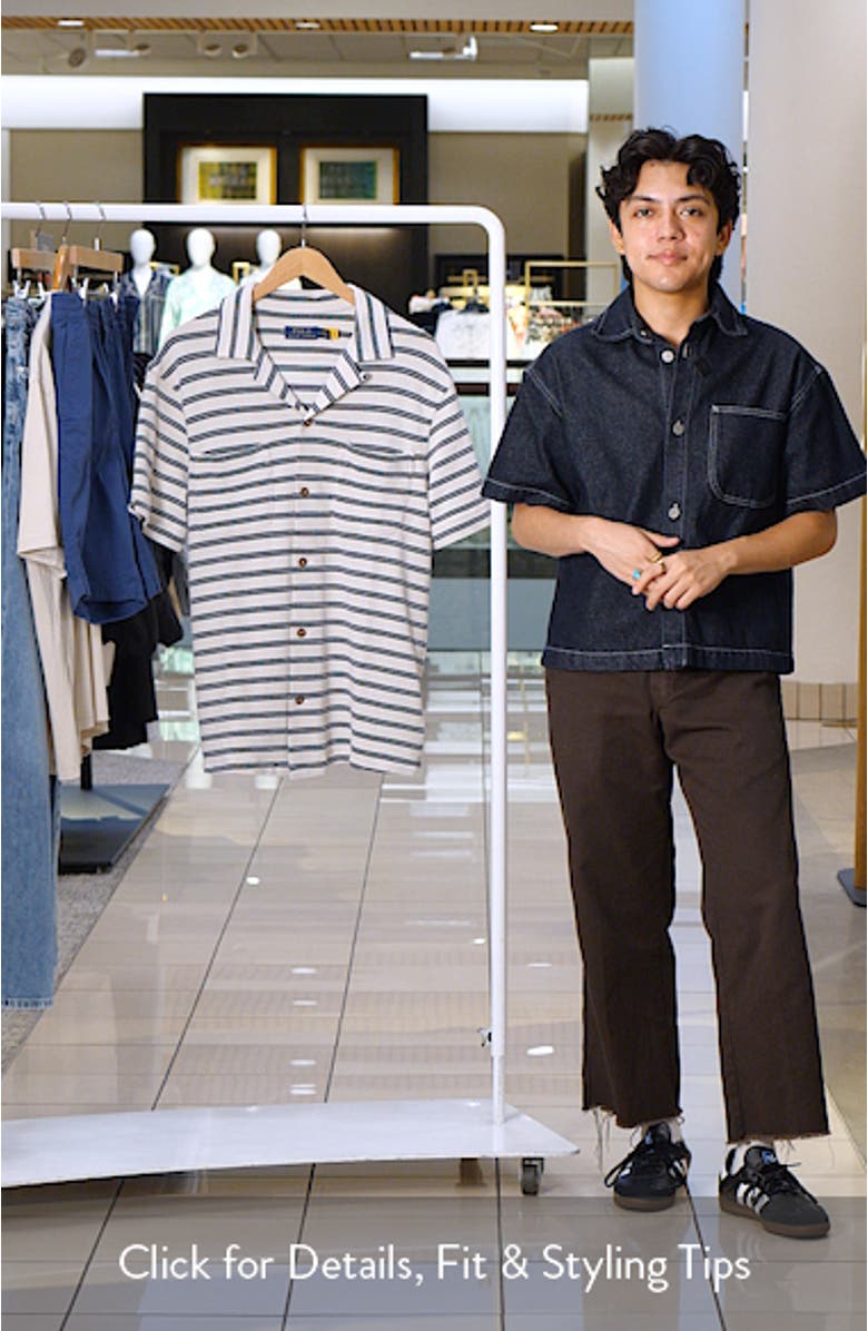 Stripe Pointelle Camp Shirt, sales video thumbnail