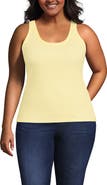 Lands' End Pointelle Rib UNeck Tank