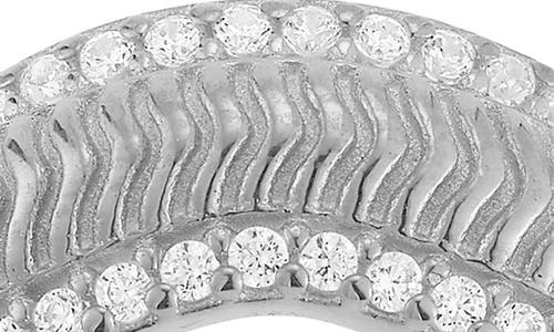 Chloe & Madison Chloe And Madison Cubic Zirconia Wave Ring In Silver
