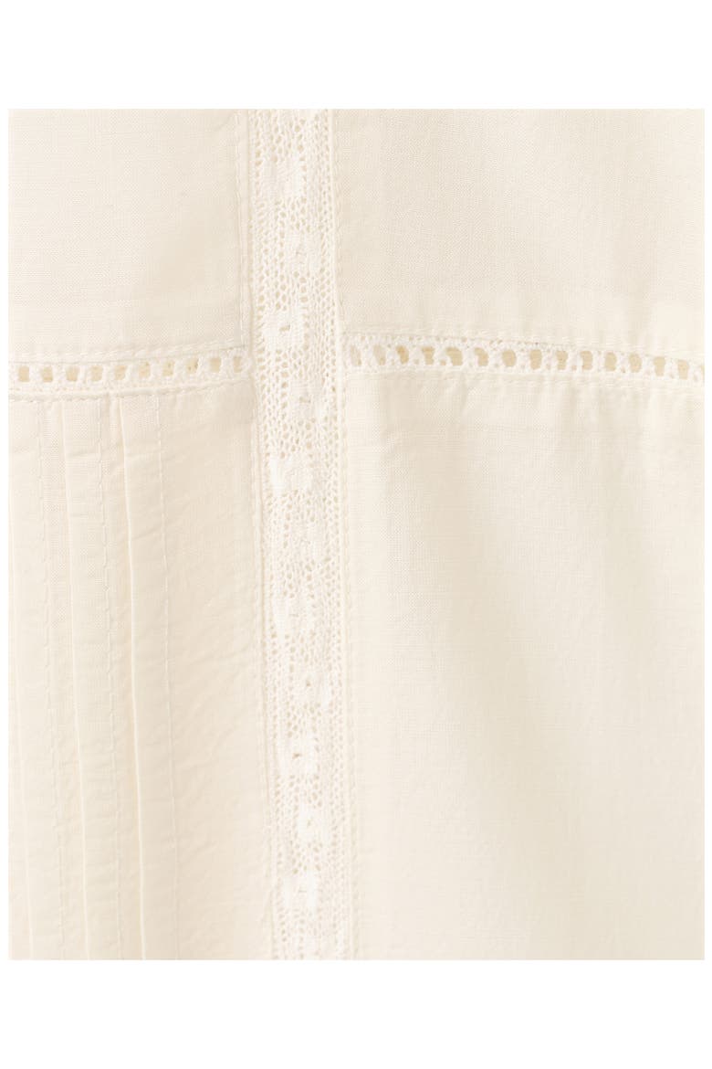 Lace Trim Cotton Blend Pajamas, Alternate, color, VANILLA