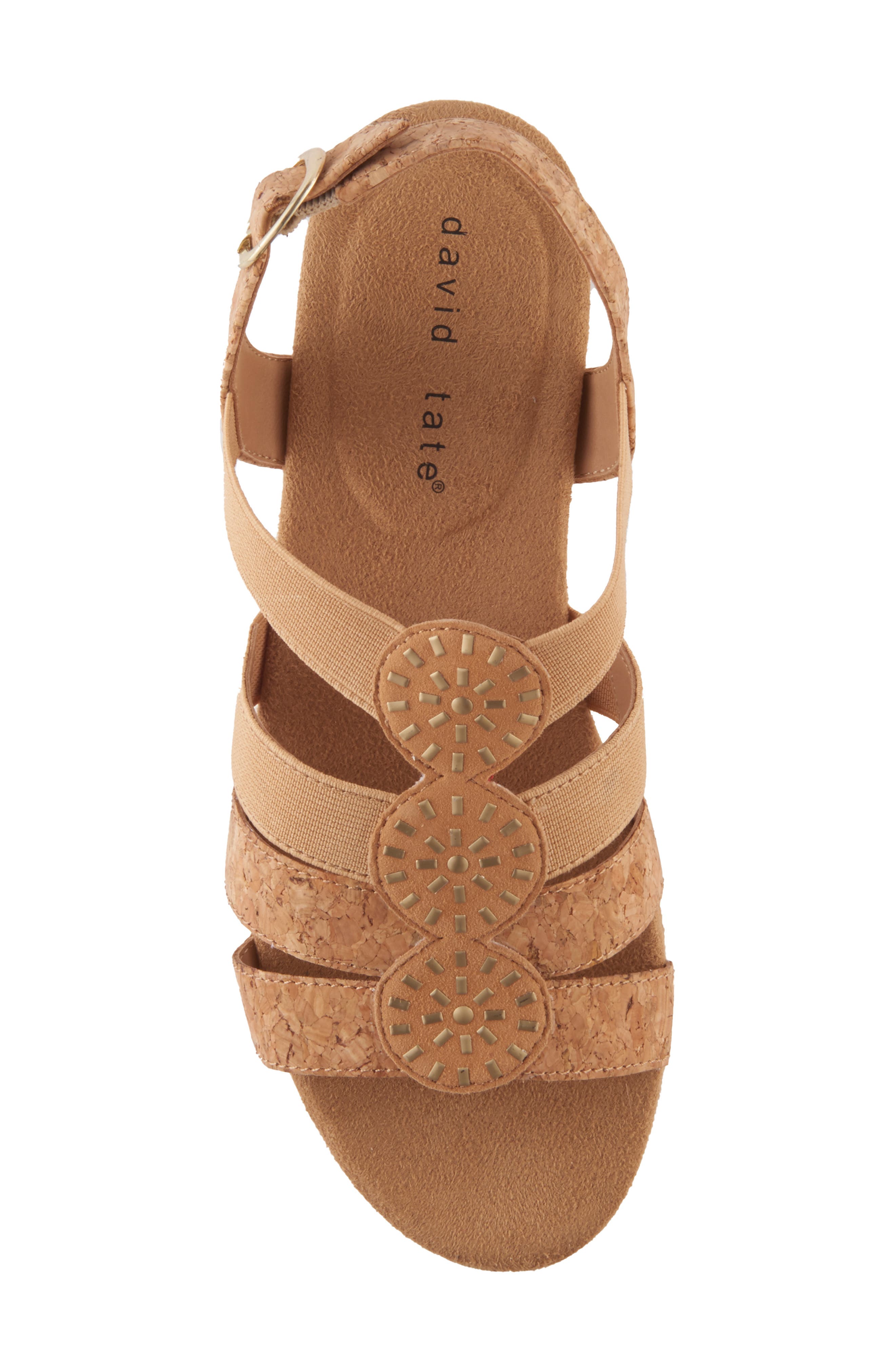 David Tate Quilt Slingback Sandal, Alternate, color, Cork