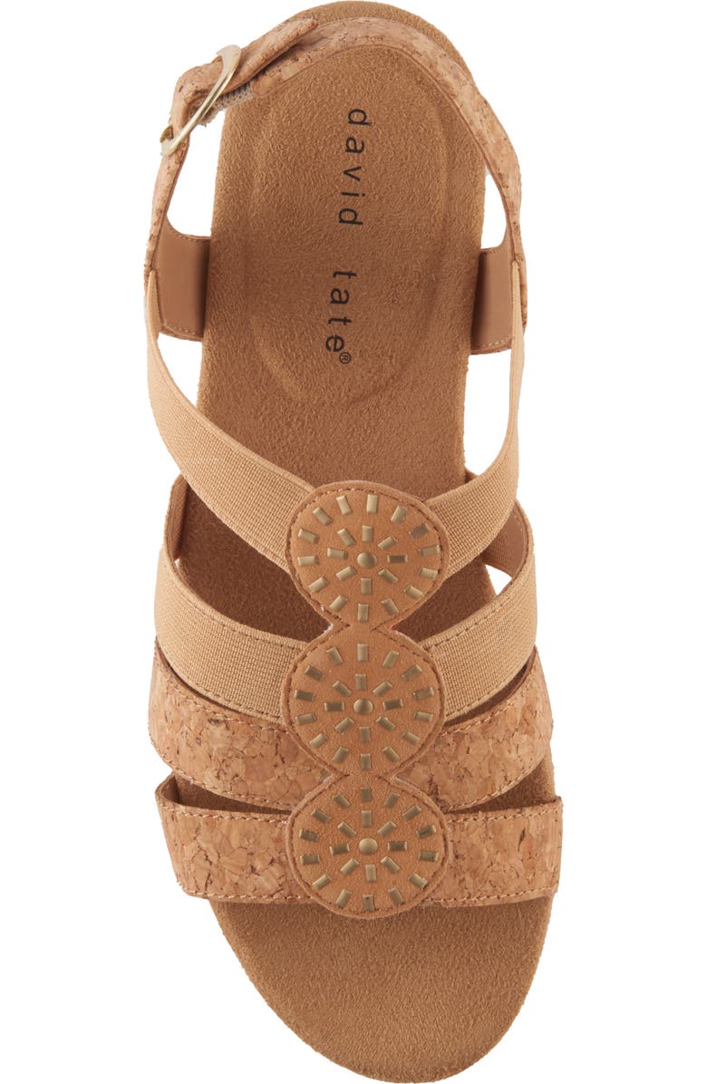 David Tate Quilt Slingback Sandal, Alternate, color, Cork