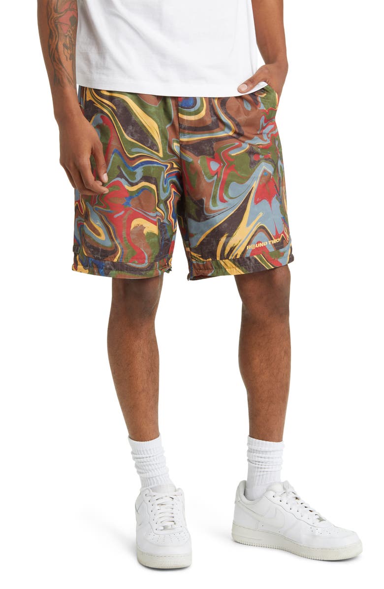 Round Two Mineral Swirl Convertible Pants, Alternate, color, 