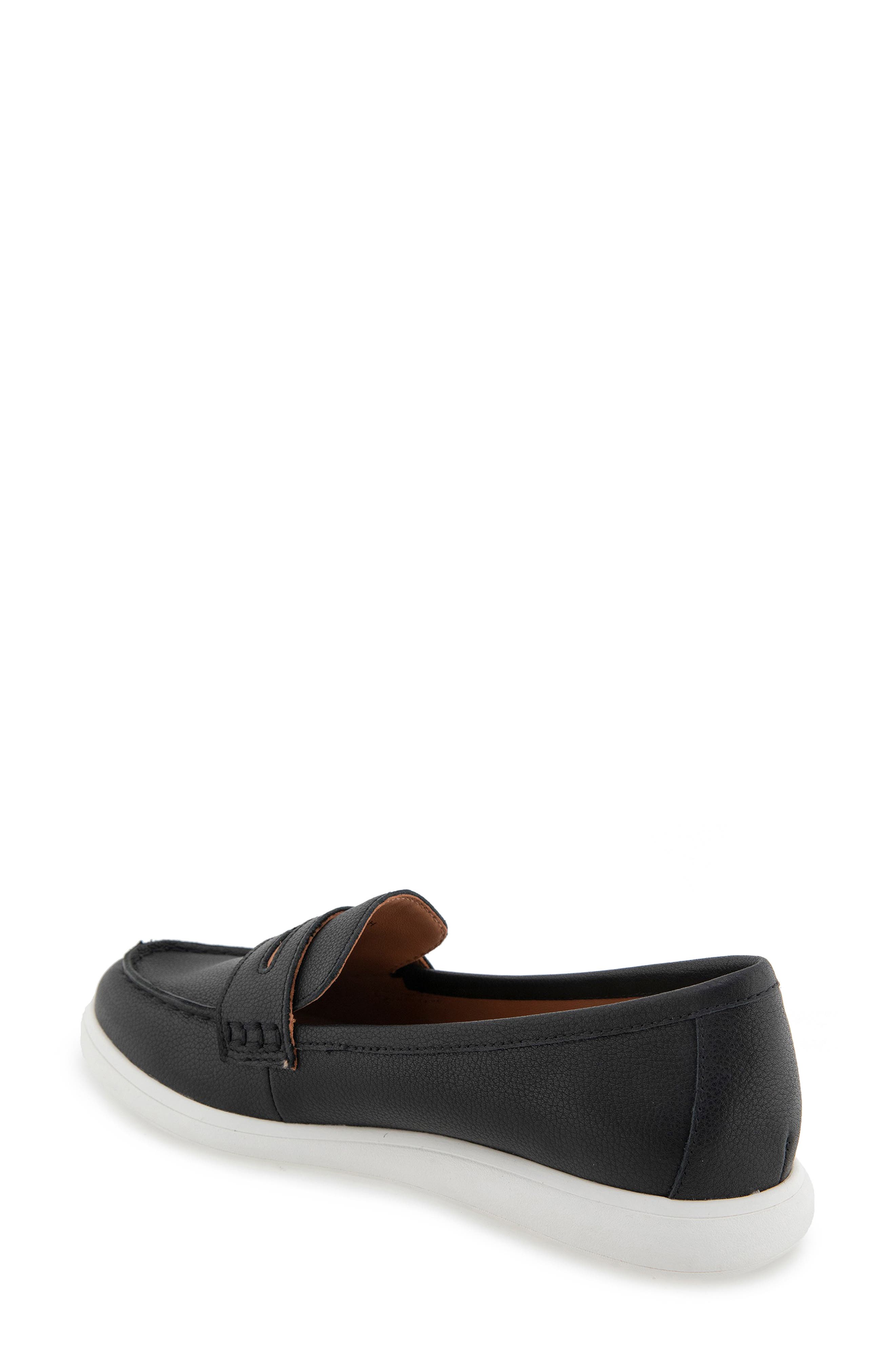 Gentle Souls Bailey Metallic Penny Loafer, Alternate, color, Black Leather