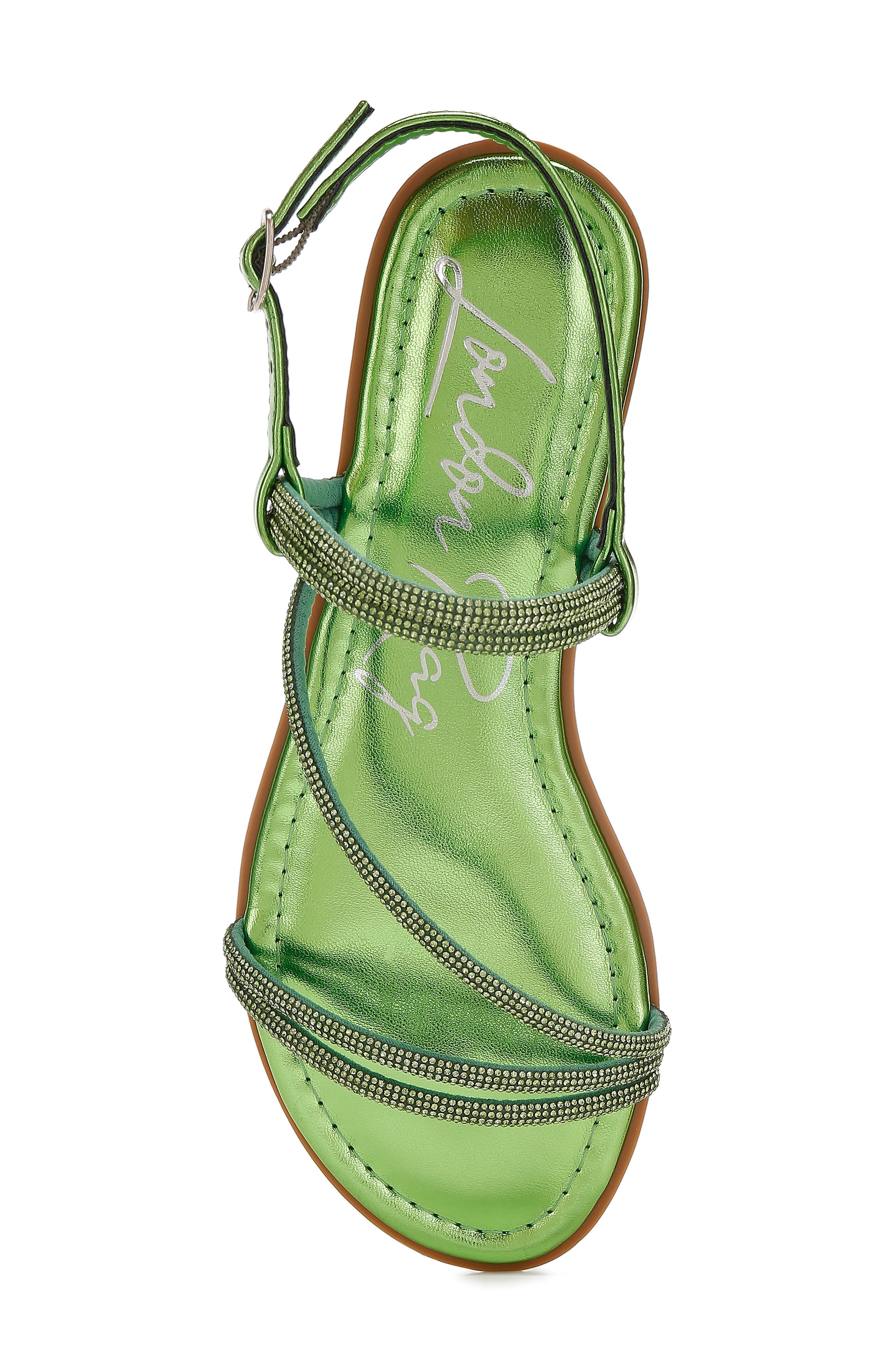 LONDON RAG Bawley Crystal Embellished Flat, Alternate, color, Green