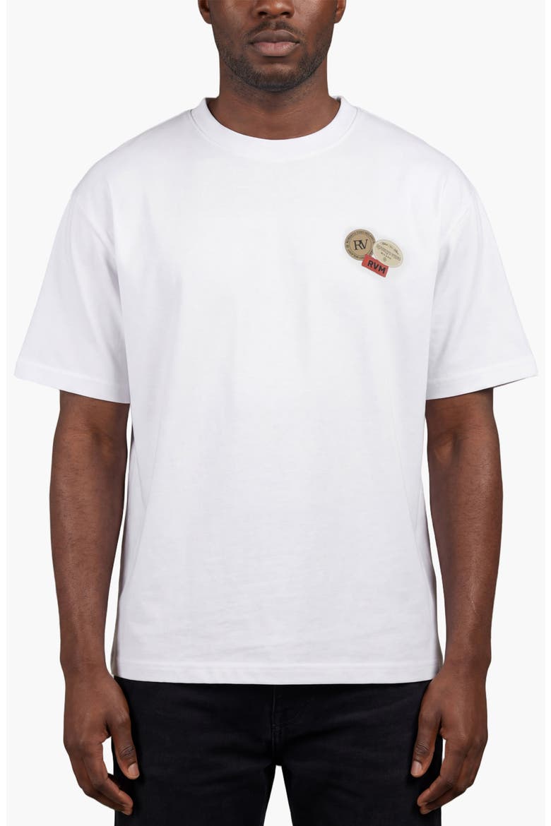 Patches Oversize Cotton Tee, Main, color, White