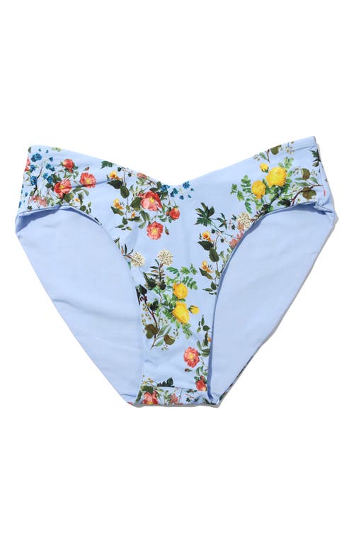 Shop Hanky Panky V-cut Bikini Bottoms In Thankful (blue)