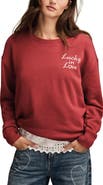 Lucky Brand Valentine Heart Crewneck Sweatshirt