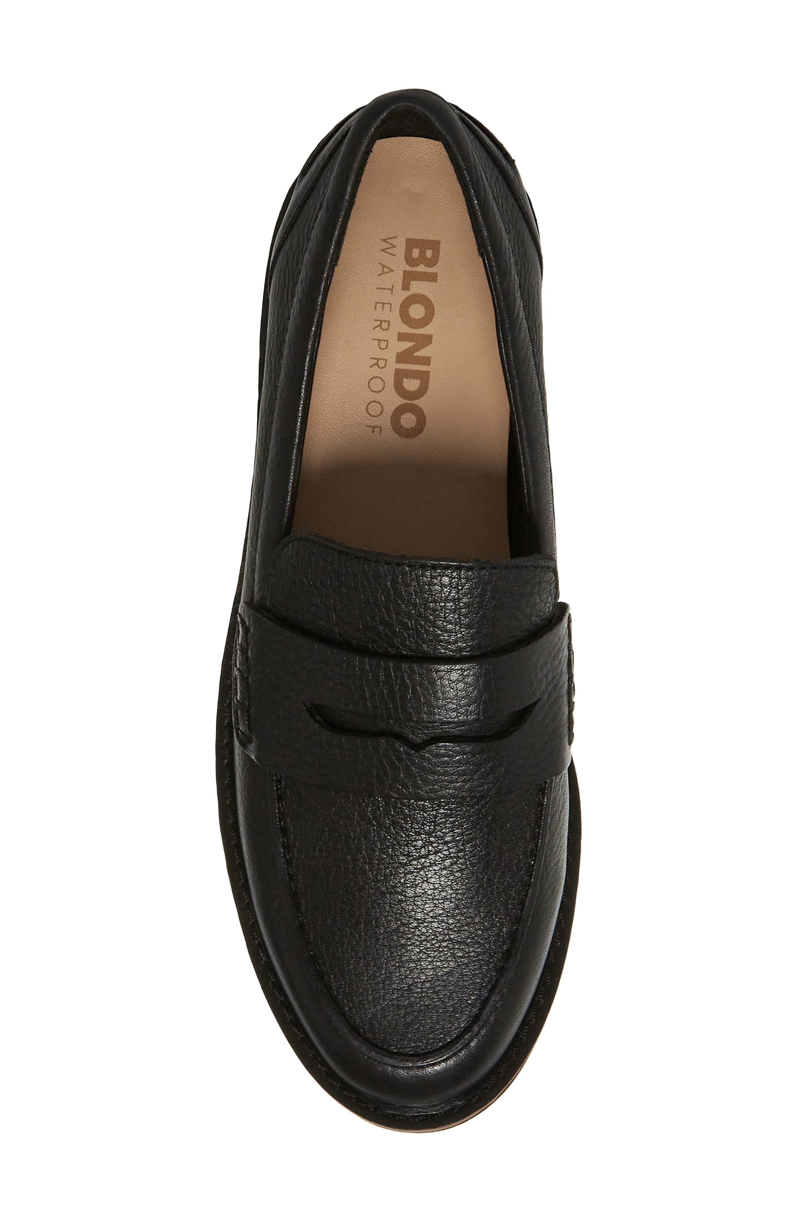 Blondo Peyton Waterproof Loafer, Alternate, color, Black Leather